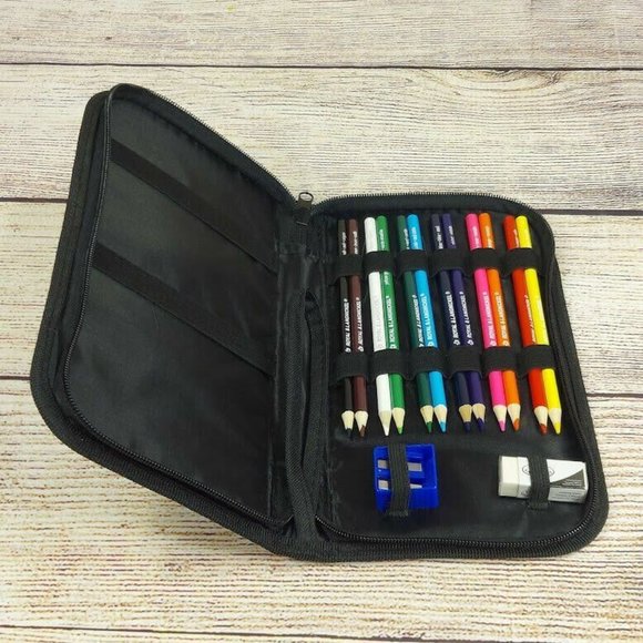 Artist 12 Colored Pencils Set Drawing Kids Adults Art Supply w/Sharpen & Eraser - Picture 6 of 10